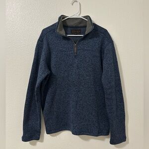 Men's Blue Zip-Up Sweater